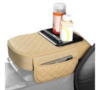 Car Armrest Cushion | Heightening Pad Arm Rest for Car | 2025 New Car Arm Rest Cushion with Cup Holder and Storage | Multifunctional Car Console Storage Box for Car Accessories (1/2-Pack)