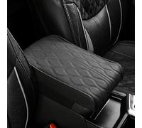 Car Armrest Cushion Pad for Citroen C1 C2 C4 C5 C6 C5X 2003-2025, Universal Leather Center Console Cover Protector Mat Interior Accessories for Suv Truck Vehicle,A/Black
