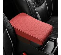 Car Armrest Cushion Pad for Mitsubishi AIRTREK Mirage Fortis 2012-2025, Universal Leather Center Console Cover Protector Mat Interior Accessories for Suv Truck Vehicle, C/Red