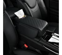 Car Armrest Cushion Pad for VW Tiguan Touareg Arteon T Roc ID.3 ID.4 ID. Buzz, Soft PU Leather Armrest Cover, Anti-Scratch and Wear-Resistant Relieves Elbow Pressure for Comfortable Driving