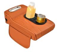 Car Armrest Cushion - PU Leather Centre Console Cover | Car Armrest Box Raising Pad | Universal Fit Arm Rest Cushion | Armrest Box Pad for Cars, Trucks with Cup Holder