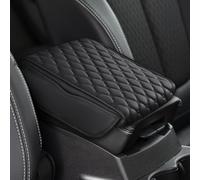 Car Armrest Cushion,Universal Car Armrest Pad,Leather Center Console Cushion Pad,Cars Memory Foam Arm Rest Cushion Cover Mat with Side Storage Bag,Arm Rest Cover Protector Box Pads for Cars (Black)