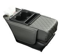 Car Armrest Cushion - Unïversal Center Console Cover | Multifunctional Storage Organizer | Cup Holder and Tissue Box, Waterproof PU Leather, Easy to Install, Fits Most Cars & SUVs