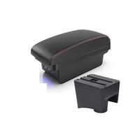Car Armrest For POLO 2010 2011 2012 2013 2014 2015 2016 2017 2018 Armrest Car Armrest Box Storage Box Retrofit Interior Car Accessories Armrest Box(B1 Black red 3 USB)