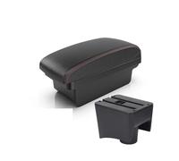 Car Armrest For POLO 2010 2011 2012 2013 2014 2015 2016 2017 2018 Armrest Car Armrest Box Storage Box Retrofit Interior Car Accessories Armrest Box(A1 Black red NO USB)