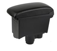 Car Armrest For Renault for Dacia Duster 2 3 2018-2021 Armrest Box Auto Central Console Storage Double Layer Retractable USB(C2 Carbon Fibre)