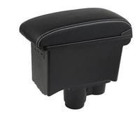 Car Armrest For Renault for Dacia Duster 2 3 2018-2021 Armrest Box Auto Central Console Storage Double Layer Retractable USB(A3 Black leather)