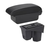 Car Armrest Heighten Double Layer Storage Box Retrofit Red Black White Line ABS Plastic For Honda For City Box(C3 Black white)