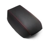 Car Armrest Lid Car Accessories Interior Center Armrest Box Cover Leather Trim For Civic 8th Gen Sedan 2006-2011(Red line)