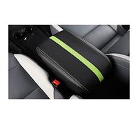 Car Armrest Mat Center Console Armrest Cushion Armrests Storage Box Cover Pad PU For MG 4 EV 2022 For Mg 4 EH32 2023(Black green)