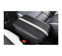 Car Armrest Mat Center Console Armrest Cushion Armrests Storage Box Cover Pad PU For MG 4 EV 2022 For Mg 4 EH32 2023(Black grey)