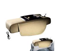 Car Armrest Organizer - Leather with Cup Holder and Phone Compartment | Central Console Cover with Storage Holder, for Organising Paper Key Water Bottle for Vehicles