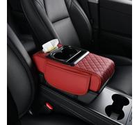 Car Armrest Pad Cup Holder for Audi A1 2010-2026 | Leather Armrest Cushion, Centre Console Organiser Box, Cup Holder And Tissue Slot, Side Storage Pockets, Reduces Fatigue