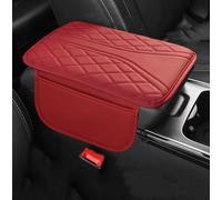 Car Armrest Pad for Alfa Romeo GT | Brera | Spider | 8C Competizione | MiTo | 4C | Junior | Tonale, Anti-Scratch Armrest Seat Box Cover Mat Armrest Cushion Pad Comfortable Protector,D Red