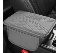 Car Armrest Pad for Audi A4 Sedan B5 B6 B7 B8 B9, Anti-Scratch Armrest Seat Box Cover Mat Armrest Cushion Pad Comfortable Protector,C Grey