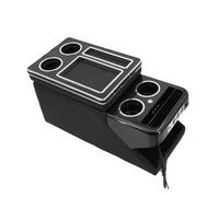 Car Armrest Pad FOR HYUNDAI FOR PALISADE 2020-2023 Car Row Front Railing Box Set Universal Business Armrest Central Store Mobile(B black)