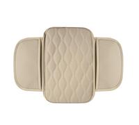 Car Armrest Pad for Kia Sephia Spectra Mentor Rondo Shuma Soluto, Leather Waterproof Armrest Box Mat Center Console Armrest Cover Arm Rest Pad Accessories,Beige