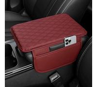 Car Armrest Pad for Peugeot 208 2012-2025, Centre Console Pad Memory Foam Cushion Car Armrest Storage Box Mat Waterproof Interior Accessories,C/Red