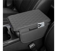 Car Armrest Pad for Renault Captur 2 E-Tech Hybrid 2020-2024 2025, Centre Console Pad Memory Foam Cushion Car Armrest Storage Box Mat Waterproof Interior Accessories,B/Grey