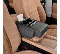 Car Armrest Pad for Toyota Yaris Cross/Yaris Cross Hybrid/Yaris Cross GR Sport, Multifunctional Car Armrest Cushion with Storage Bag Console Pad Interior Accessories,E Grey