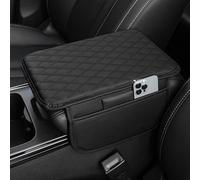 Car Armrest Pad for VW Touareg III (CR) 2018-2023 2024 2025 Center Console Armrest Cushion Cover Waterproof Scratch Resistant Soft Comfort,A/Black