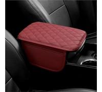 Car Armrest Pad PU Leather Breathable Center Console Box Cover Armrest Box Cover For Peugeot 2008 208 207 206 3008 307(Rosso)