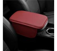 Car Armrest Pad PU Leather Breathable Center Console Box Cover For Seat For Ibiza 6j For Leon 5f Mk2(Red-a)