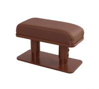 Car Armrest Pad with 3-Level Height Adjustment, Ergonomic Elbow Support for Driver & Passenger, Anti-Slip PU Leather Fit for Most Vehicles (Black)(brown)