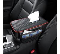 Car Armrest Protector Three in One Cushion Pad Tissue Box and Side Storage Bag for Vehicle Handrail Use to Guard Against Spills and Enhance Comfort