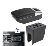 Car Armrest Storage Box Car Armrest Box For Dacia For Spring For K-ZE Center Storage Internal Retrofit PU Leather Elbow Pad Arm Rest(Style A1)
