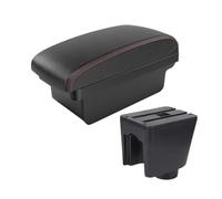 Car Armrest Storage Box For Chevrolet For Aveo T250 2005-2012 Car Center Console Armrest Storage Box(A1 Black red NO USB)
