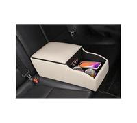 Car Armrest Storage Box For Kia For Amanti For Avella For BESTA For Bongo Car Interior Rear Handrail Armrest Box With Atmosphere USB Charging(Model B Beige)