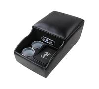 Car Armrest Storage Box For Kia For Amanti For Avella For BESTA For Bongo Car Interior Rear Handrail Armrest Box With Atmosphere USB Charging(Model B Black)
