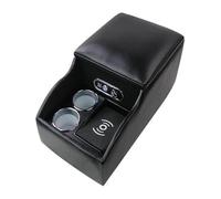 Car Armrest Storage Box For R&ENAULT For Koleos For Captur For Kadjar Car Armrest Box Storage Interior Rear Handrail With Atmosphere And USB Charging(Model B Black)