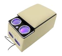 Car Armrest Storage Box For Toyoto For Highlander For RAV-4 For Corolla For Yaris L For Camry For Reiz Rear Handrail Box Mobile Phone Charging Car Armrest(Beige)