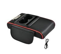 Car Armrest Storage Box - Leather Multifunctional Center Console Organizer, Phone Slot Tissue Holder, Car Seat Storage Compartment, Cup Card Key Storae Solution for Truck SUV RV Road Trip Driver