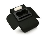 Car Armrest Storage Box Organizer with 2 Cup Holders, Phone & Tissue Slots - Universal PU Leather Center Console Organizer, Car Interior Accessories for Sedan, Truck, SUV, Van (Full Black)