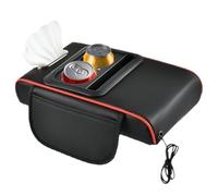 Car Armrest Storage: Premium Synthetic Leather 30cm Midnight Black, Padded Cushion Rest Component, Altur Extension Device
