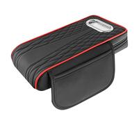 Car Armrest Tissue Holder | Storage Box Organizer For Car | PU Leather Multifunctional Auto Armrest Seat Box Protector With 2 Pockets, Car Interior Accessories
