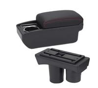 Car Armrests Boxs For Citroen For C3 C2 Armrest Box Car Auto Storage Cup Holder Dedicated Interior Retrofit Accessories Central armrest box(C Black red NO USB)