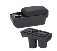 Car Armrests Boxs For Citroen For C3 C2 Armrest Box Car Auto Storage Cup Holder Dedicated Interior Retrofit Accessories Central armrest box(C Black line NO USB)