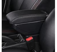 Car Armrests Car Armrest Box For Ford For Fiesta MK7 2009-2019 Centre Console Box With Cup Holder Car Retrofit Interiors Accessories (Color : B Black White)