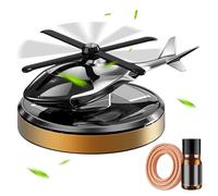 Car Aromatherapy - 10.6x8.5x5.8cm Solar Rotating Aluminum Alloy Fragrance Diffuser | Long Lasting Fresh Scent Helicopter Ornament Air Freshener | Car Decoration - Dashboard Interior Accessories Gift