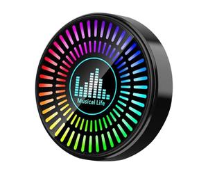 Car Aromatherapy Device 5.8 x 2.2 cm Smart Air Freshener Diffuser with Ambient Lighting Light Musical Rhythm Voice Sensor Solution Fragrance Indoor Driving Comfortable Driving