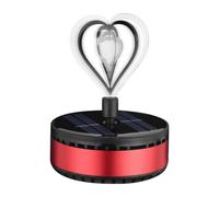 Car Aromatherapy Diffuser | Solar Energy Heart Shaped Car Deodorizer Freshener - 360 Degree Natural Scent Perfume For Auto Interior Dashboard Autorotation Decoration Accessories