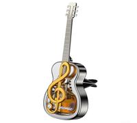 Car Aromatherapy Diffuser with Guitar Design for Air Outlet Using Plant Extract Essential Oils for Freshness (yellow)