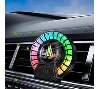 Car Aromatherapy Diffuser, with RGB Music Rhythm Light LED Ambient Lamp and Vent Clip Air Freshener Scent Fragrance for Home Desktop Use
