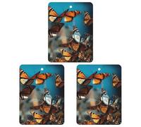 Car Aromatherapy Tablets A Group of Flying Butterflies Printed Car Interior Decoration Accessories