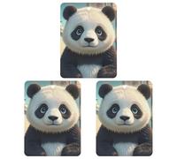 Car Aromatherapy Tablets Anime Panda Face Printed Hanging Car Freshie Automotive Air Fresheners