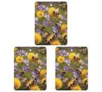 Car Aromatherapy Tablets Bee Flying Printed Car Interior Decoration Accessories